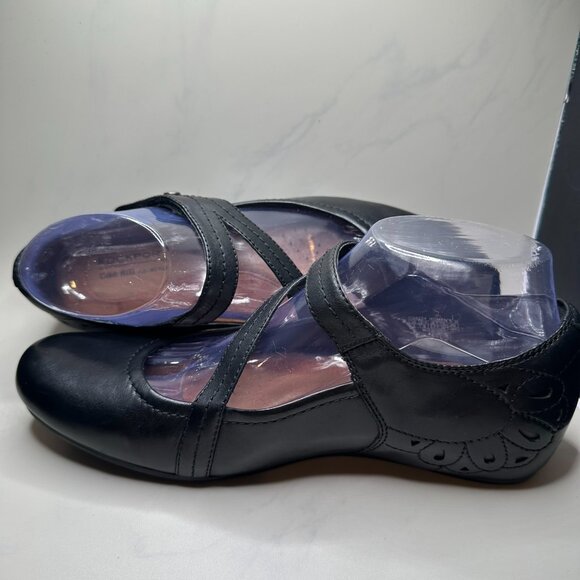 Rockport Shoes - Rockport Cobb Hill Women's Black Double Strap MaryJane Flat (Sharleen) Size 9